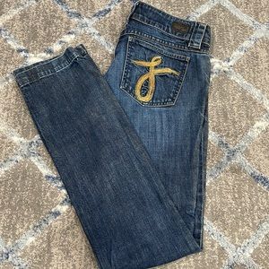 Juicy Couture Jeans Size 27 Gold J Pockets